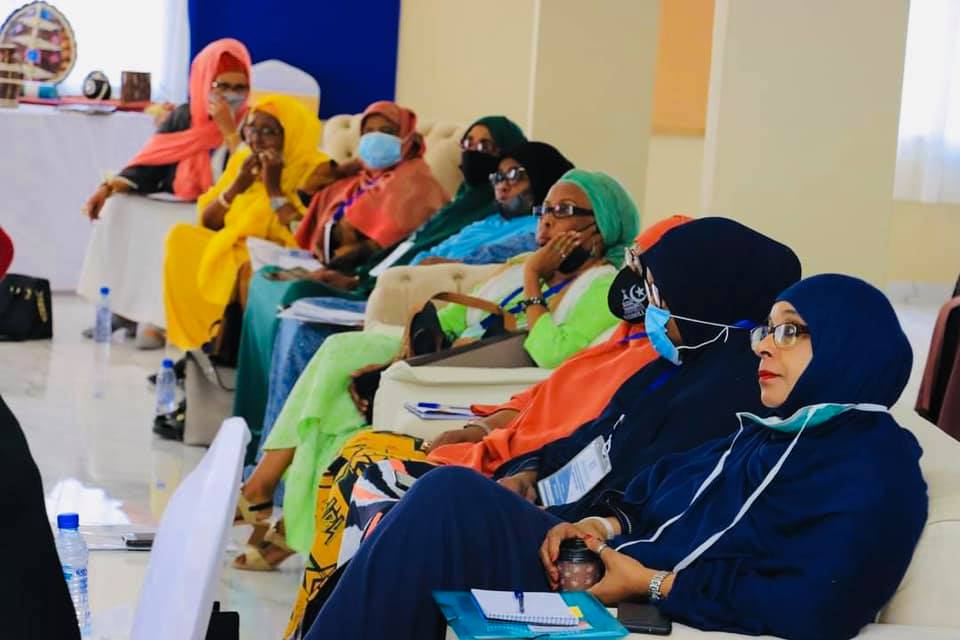 Delegates following the plenary session of the consultative dialogue